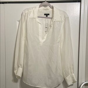 J. Crew White Blouse size XL